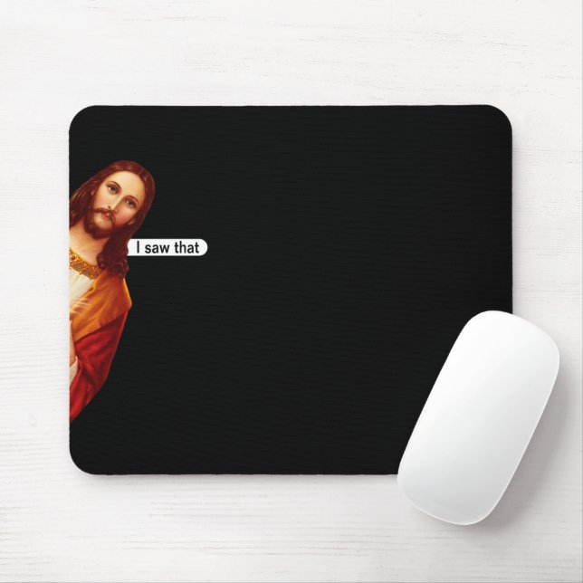 Tapis De Souris J'Ai Vu Que Jésus Mouse Pad (Avec souris)