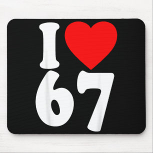 Tapis De Souris J'aime 67 Mème Six Sept Couples Correspondants Val