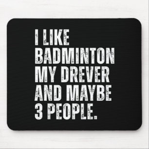 Tapis De Souris J'aime Amateur de Badminton Propriétaire de Drever