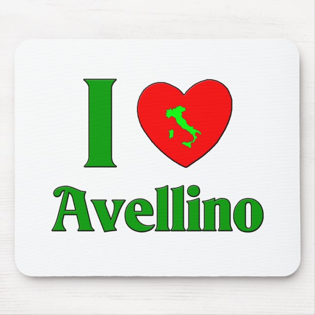 Tapis De Souris J'aime Avellino Italie (Devant)