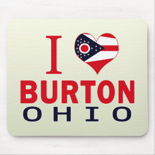 Tapis De Souris J'aime Burton, Ohio