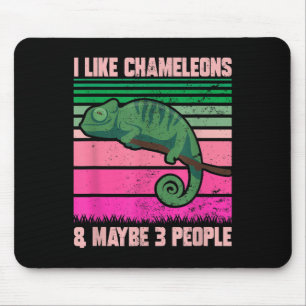 Tapis De Souris J'Aime Chameleons Peut-Être 3 Personnes Drôle Cita