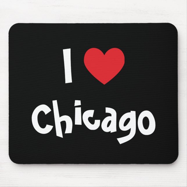 Tapis De Souris J'aime Chicago (Devant)