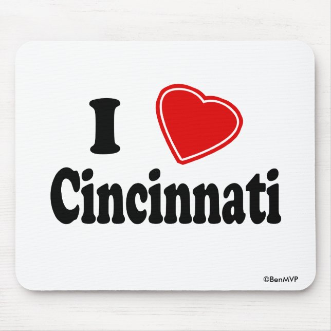 Tapis De Souris J'aime Cincinnati (Devant)