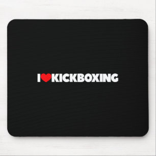 Tapis De Souris J'aime (cœur) le kickboxing