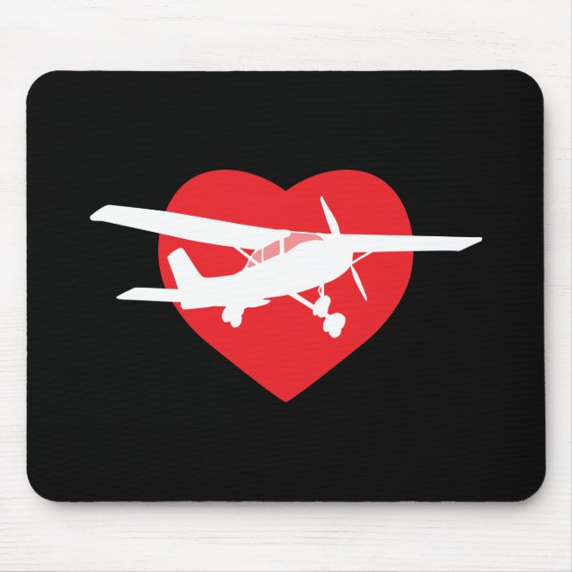 Tapis De Souris J'aime des avions (Devant)