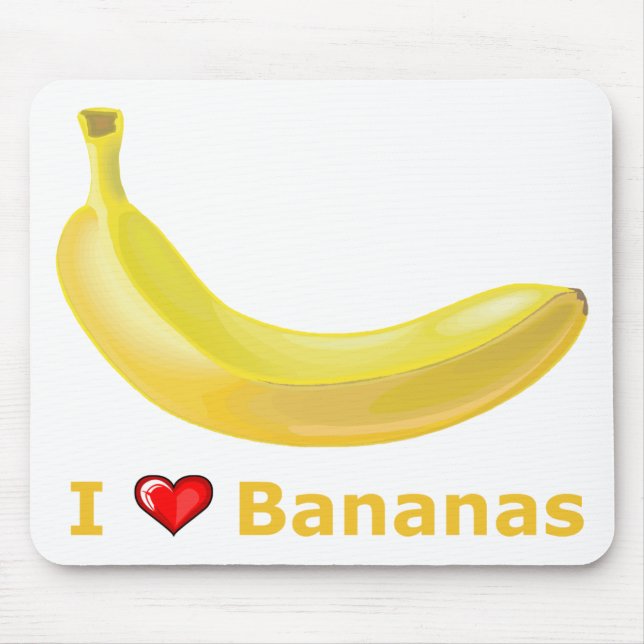 Tapis De Souris J'aime des bananes (Devant)