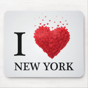 Tapis De Souris J'aime des coeurs de New York