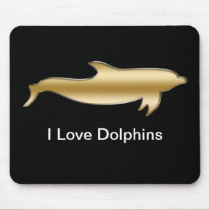 Tapis De Souris J'aime des dauphins Mousepad