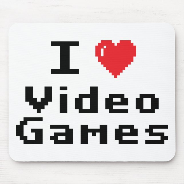 Tapis De Souris J'aime des jeux vidéo (Devant)