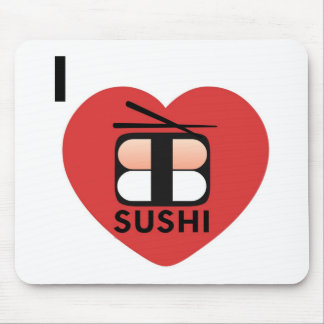 Tapis De Souris J'aime des sushi