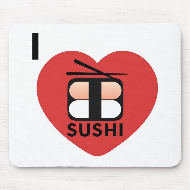 Tapis De Souris J'aime des sushi (Devant)