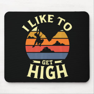 Tapis De Souris J'aime devenir haut pour un Rock Climber Fun Rock