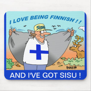 TAPIS DE SOURIS J'AIME ÊTRE MOUSEPADS FINLANDAIS