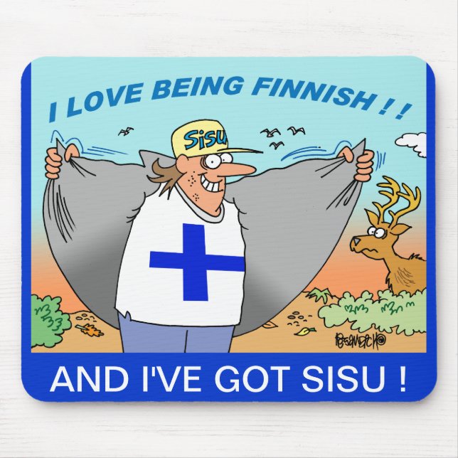 TAPIS DE SOURIS J'AIME ÊTRE MOUSEPADS FINLANDAIS (Devant)