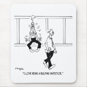Tapis De Souris J'aime être un inspecteur des bâtiments