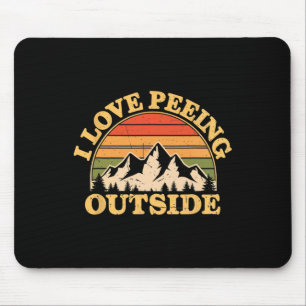 Tapis De Souris J'aime faire pipi dehors en faisant du camping et