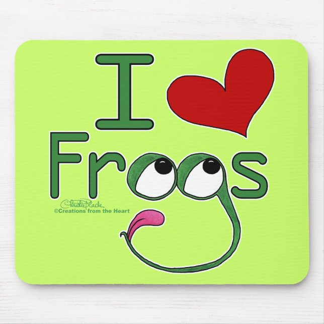 Tapis De Souris J'aime FROGS (Devant)