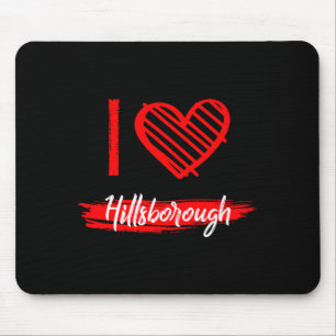 Tapis De Souris J'aime Hillsborough Je cœur Hillsborough