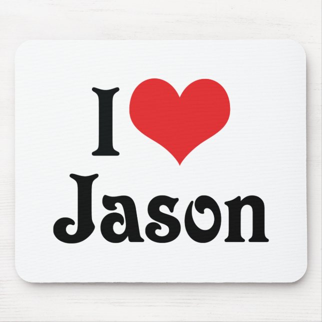 Tapis De Souris J'aime Jason (Devant)