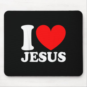 Tapis De Souris J'aime Jésus Mignon Religieux Chrétien Religieux 