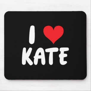 Tapis De Souris J'aime Kate - Cœur - Nom