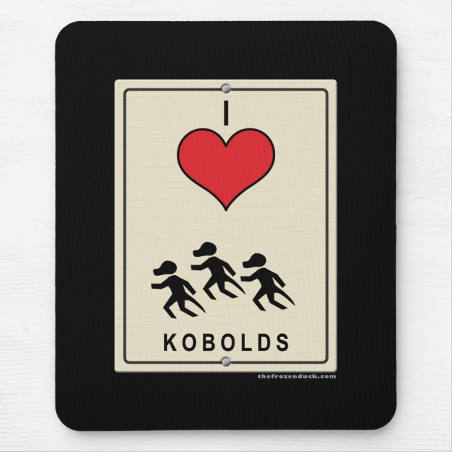 Tapis De Souris J'aime Kobolds (Devant)