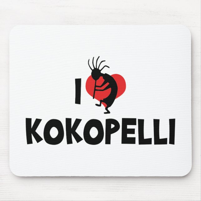 Tapis De Souris J'aime Kokopelli (Devant)