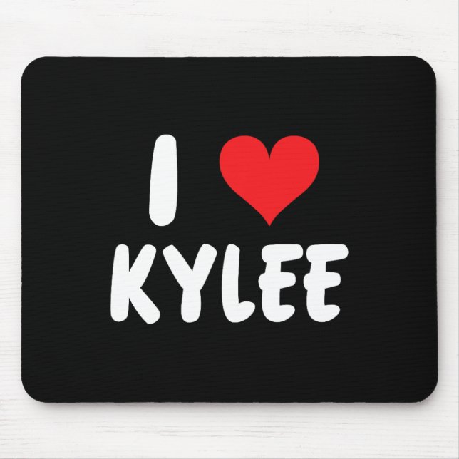 Tapis De Souris J'aime Kylee - Cœur - Nom  (Devant)