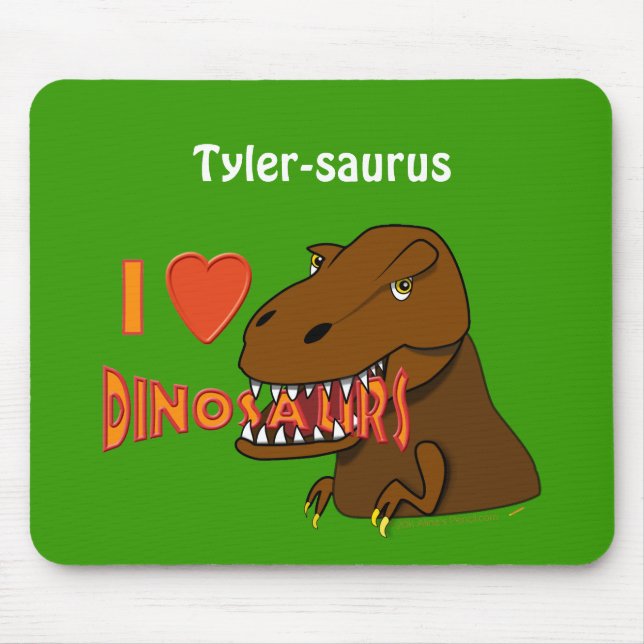 Tapis De Souris J'aime la bande dessinée Tyrranosaurus Rex de (Devant)
