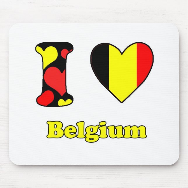 Tapis De Souris J'aime la Belgique (Devant)