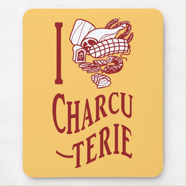 Tapis De Souris J'aime la Charcuterie (Devant)