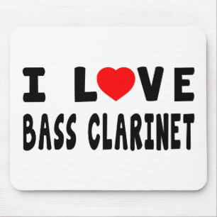 Tapis De Souris J'aime la clarinette basse