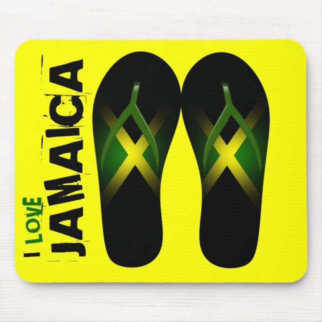 Tapis De Souris J'aime la Jamaïque Mousepad (Devant)