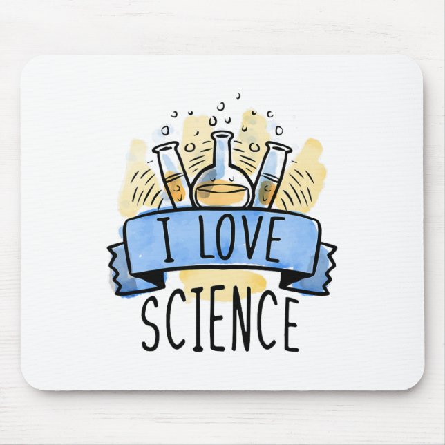 Tapis De Souris J'aime la science  (Devant)
