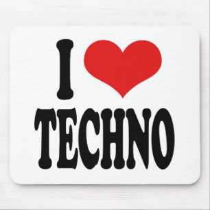 Tapis De Souris J'aime la techno