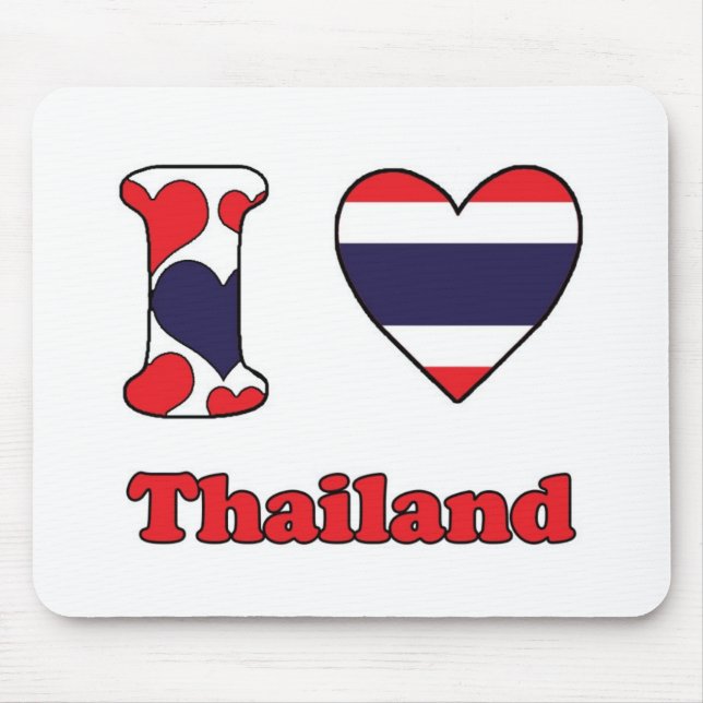Tapis De Souris J'aime la Thaïlande (Devant)