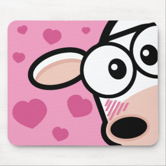 Tapis De Souris J'aime la vache Mousepad à MOO
