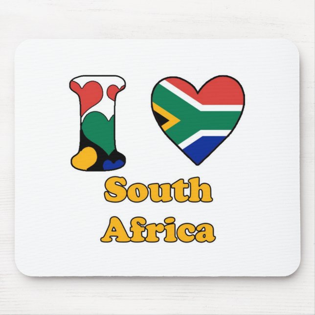 Tapis De Souris J'aime l'Afrique du Sud (Devant)