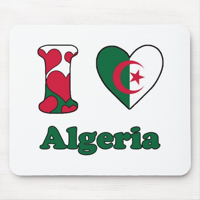 Tapis De Souris J'aime l'Algérie (Devant)
