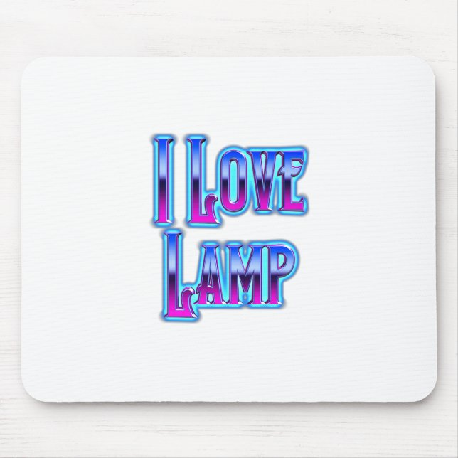 Tapis De Souris J'aime Lampe (Devant)