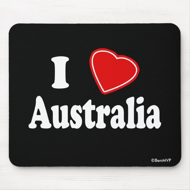 Tapis De Souris J'aime l'Australie (Devant)