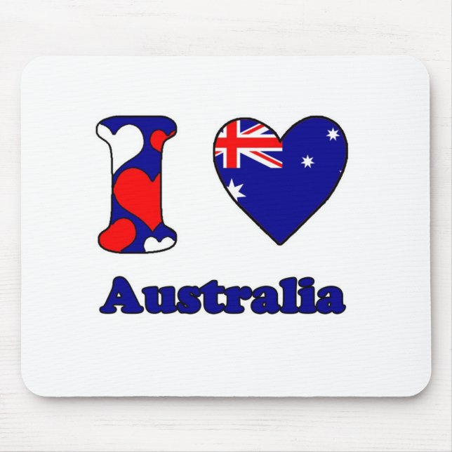 Tapis De Souris J'aime l'Australie (Devant)