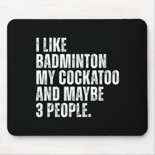 Tapis De Souris J'aime le badminton Mon Atoo drôle d'amoureux d'oi