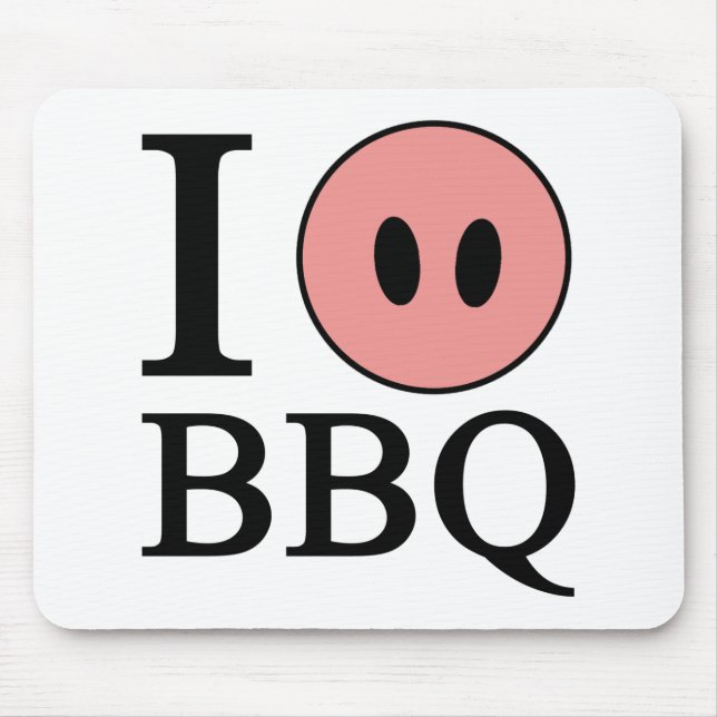 Tapis De Souris J'aime le BBQ (Devant)