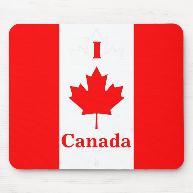 Tapis De Souris J'aime le Canada Mousepad (Devant)