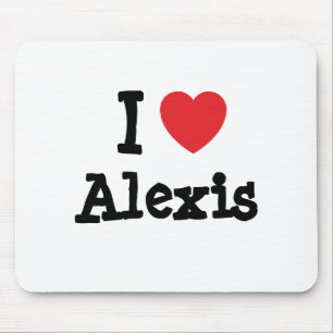 Tapis De Souris J'aime le coeur d'Alexis personnalisé