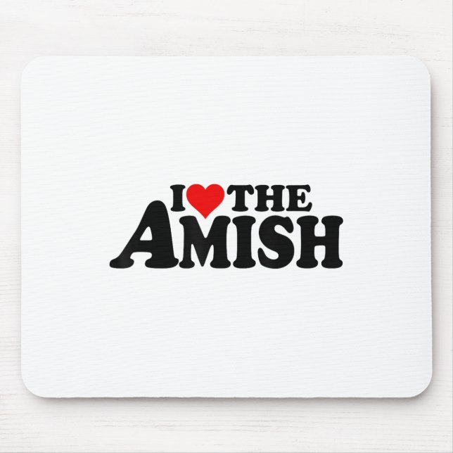 Tapis De Souris J'Aime Le Coeur De L'Amish _1 (Devant)