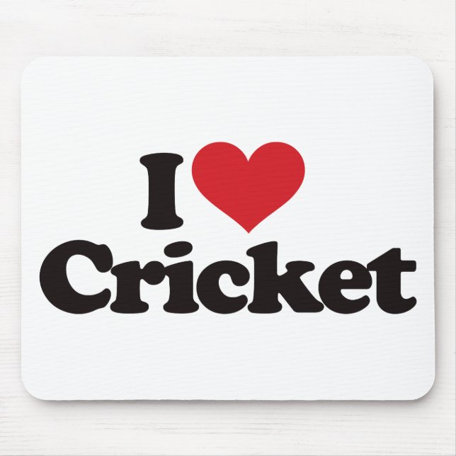 Tapis De Souris J'aime le cricket (Devant)