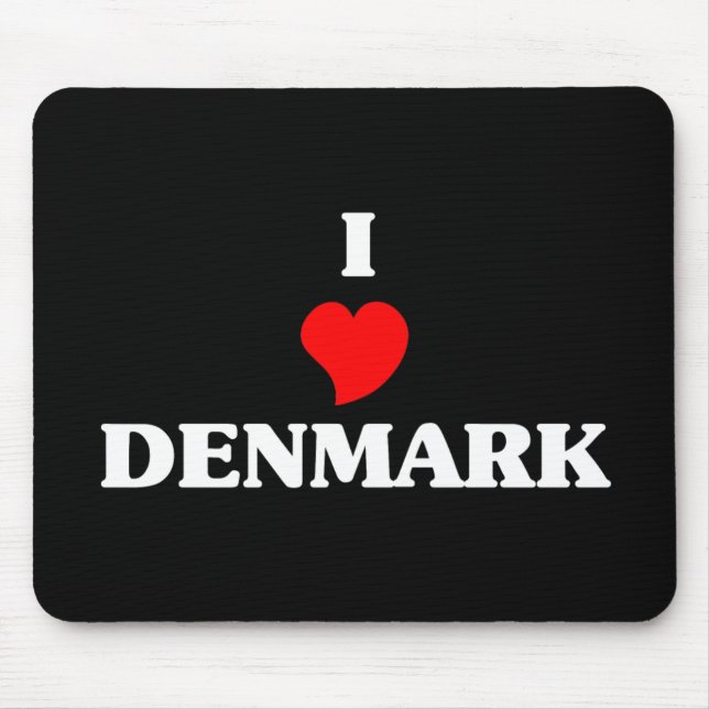 Tapis De Souris J'aime le Danemark (Devant)